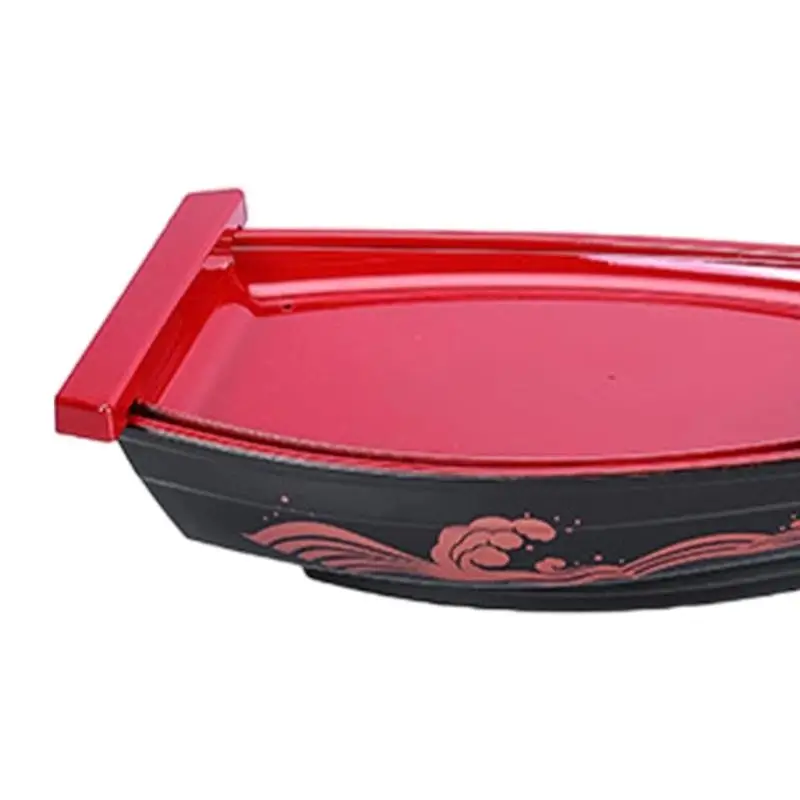 E8BD Sushi Serving Ship Plate Elegant Tableware Sashimi Serving Plate Plastic Texture Suitable for Sashimi and Appetizers