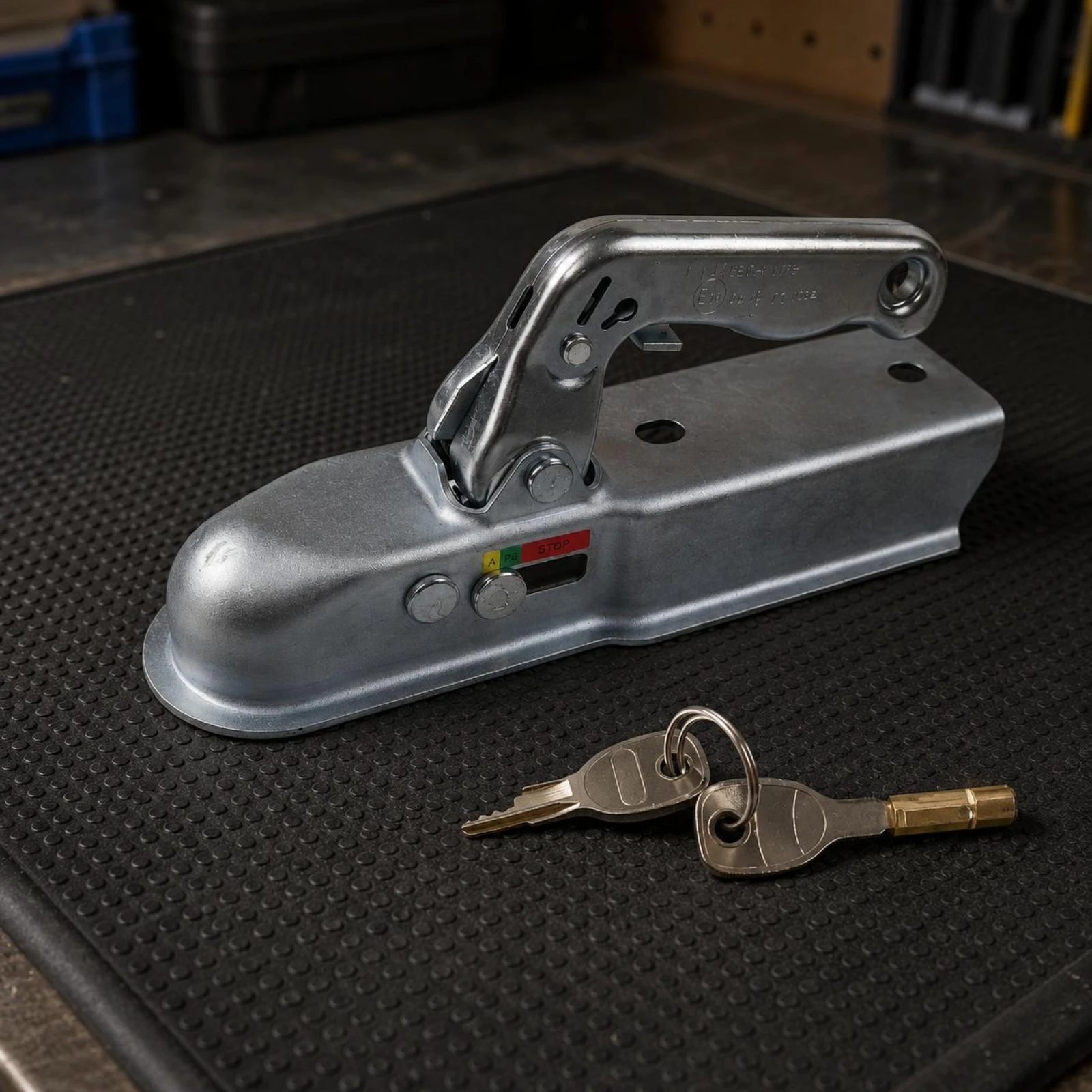 Hauling Hitch Coupler Hinged Latch Metal Hauling Coupler Vehicle Connector Side-Release Compact