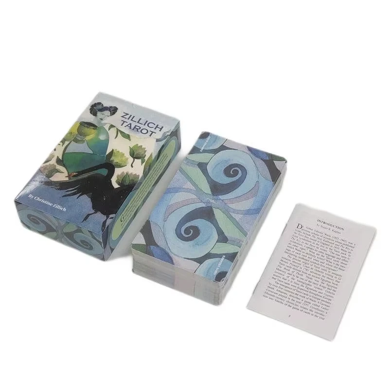 78pcs Zillich Tarot Cards Deck Games English Version Guidebook Magical Fate Divination Oracle Card for Personal Famlily Use