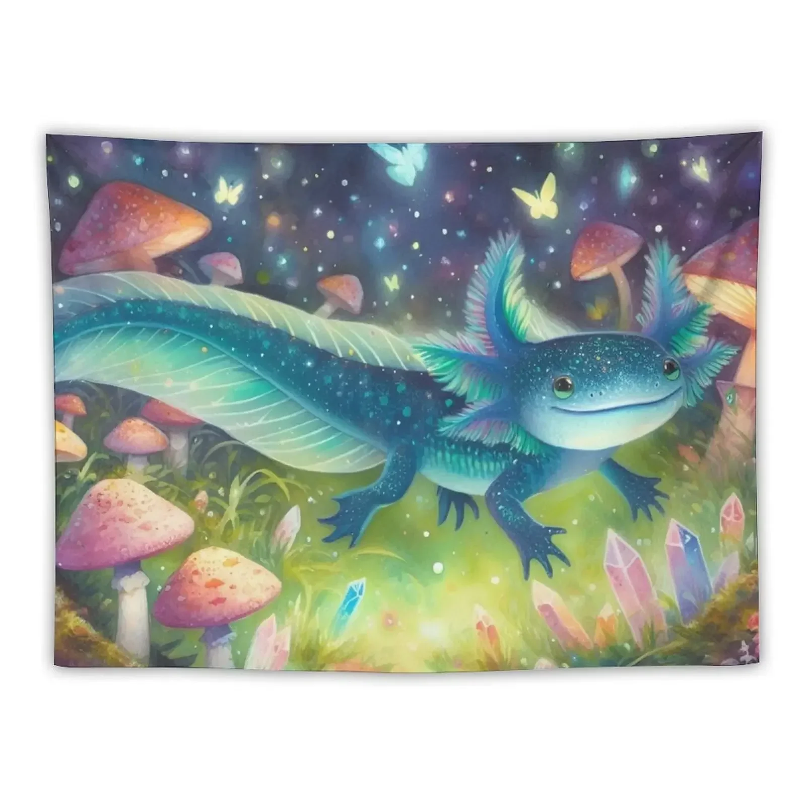 Axolotl Art #14 Axolotl Lovers Tapestry Room Decor Korean Style Art Mural Tapestry