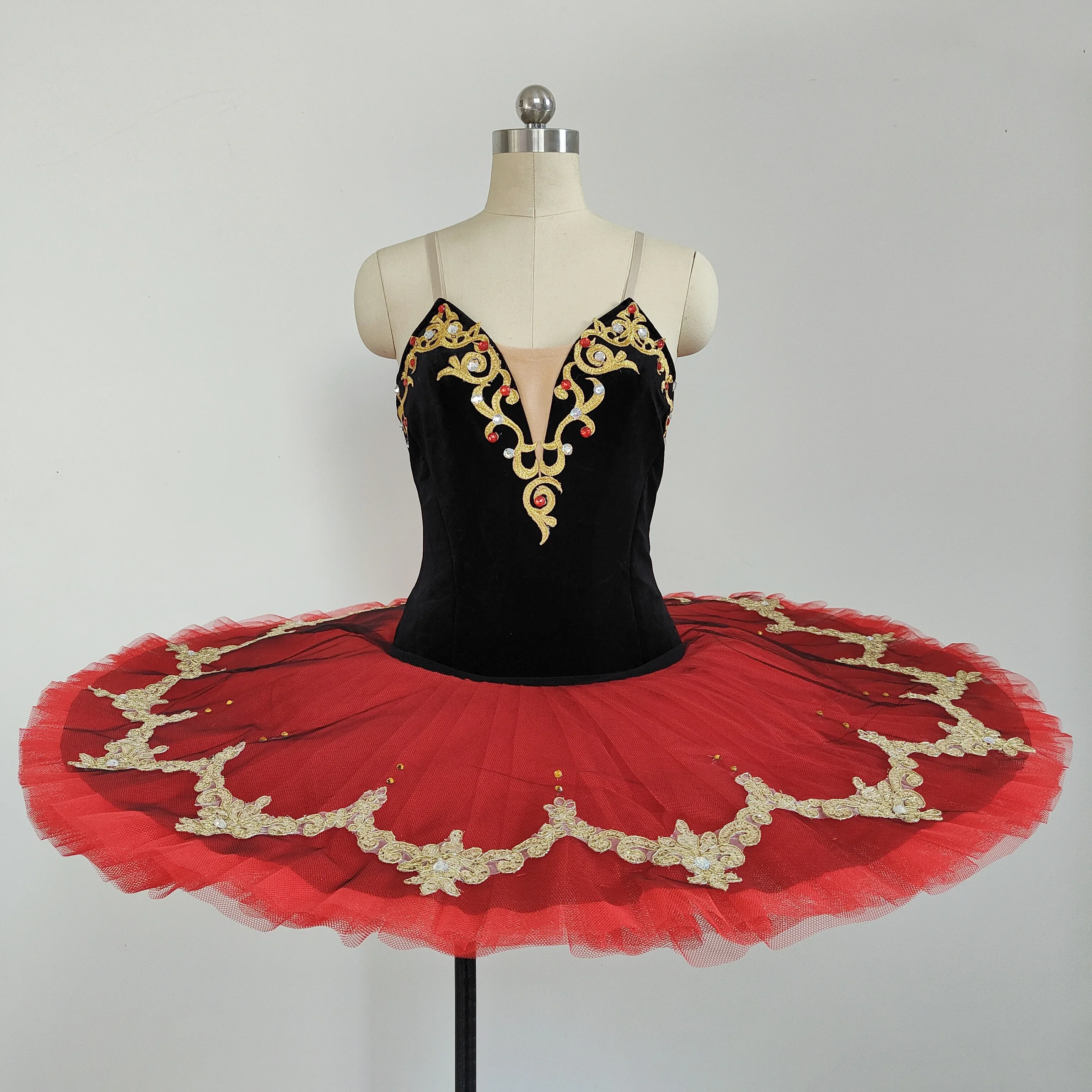 

New Ballerina Ballet Tutu Dress Dance Costume Platter Pancake Red Party Dress