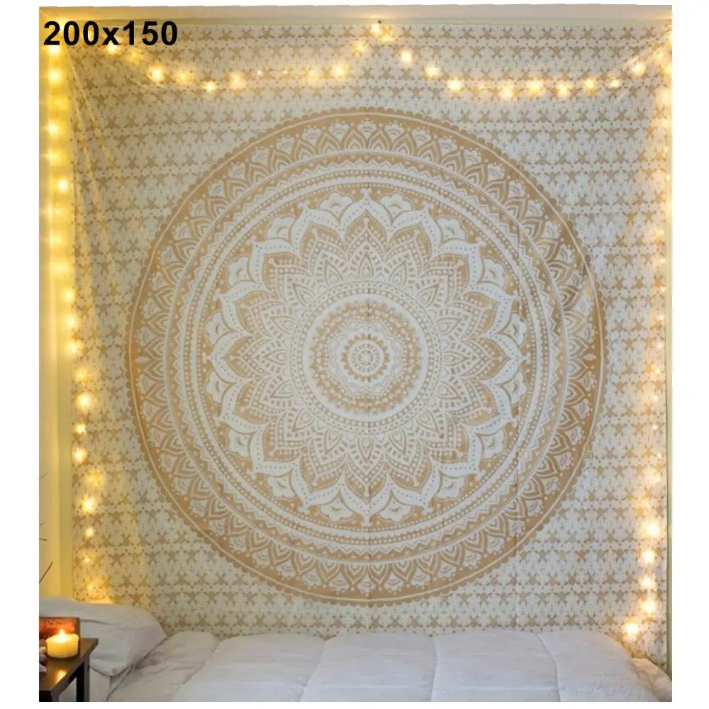 Mandala Bohemian Yoga Mat Beach Towel Shawl Blanket Indian Wall Hanging Tapestry Polyester Easy To Carry Durable Multiple Uses