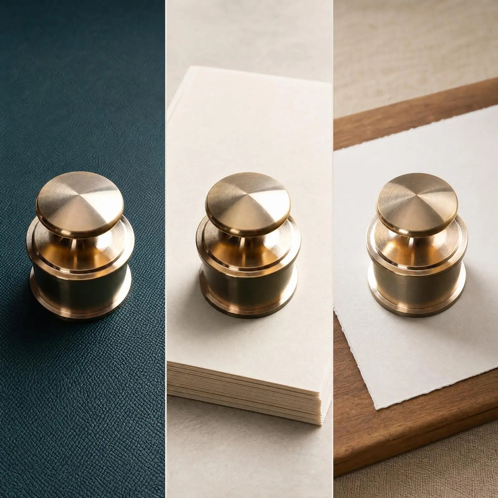 Brass Leather Weight DIY Cylindrical Leather Weight with Handle Craft Tool Heavy-Duty Precision for Leatherworkers, Workshops