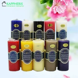 Flameless Pillar Candles Black Red Yellow Scented Candles Large Soy Wax Prayer Church Candles Aromatherapy