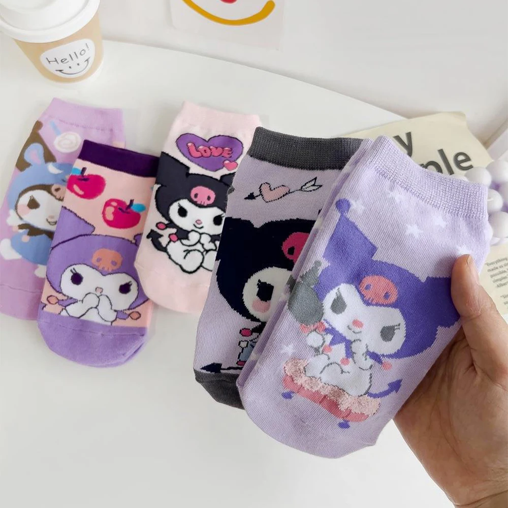 Sanrio Hello Kitty Cartoon Anime Sport Socks Print Y2k Cinnamoroll Kawaii Cute Kuromi Soft Casual Mid Tube Socks Christmas Gift