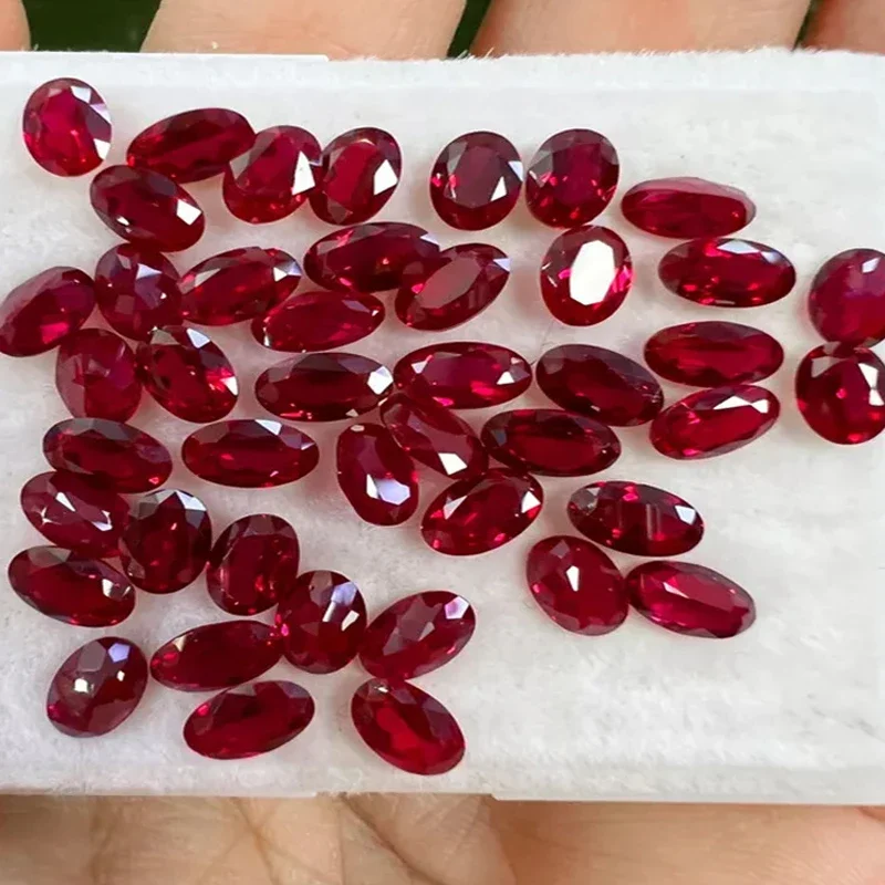 Ruby Pigeon Blood Red Color Lab Grown Gemstone Multiple Shape for DIY Advanced Jewelry Rings Earrings Making with Certificate