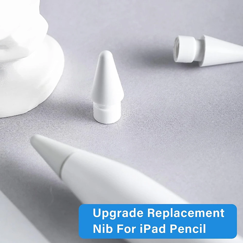 Pencil Tips for Apple Pencil 1st / 2nd Generation iPencil Sensitivity Nibs Compatible for iPad Pro Apple Pencil 1/2 Spare Nib