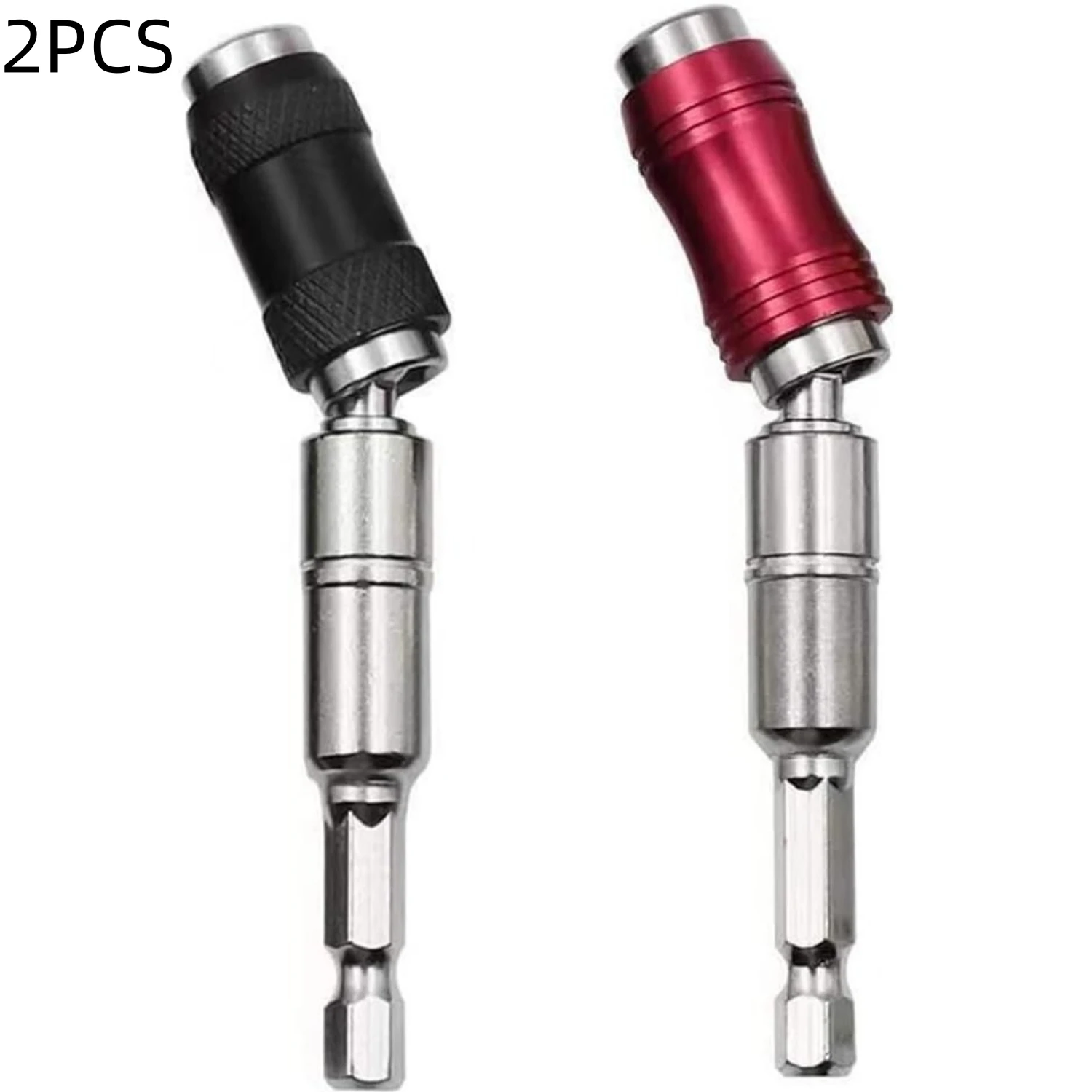 2PCS Magnetic Swiveling Bit Tip Holder Magnetic Pivot Drill Frame Universal Magnetics Connecting Rod for Tight Spaces Corners