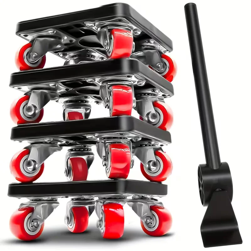 Durable 5‑pc Furniture Moving Set, 399.16 kg Max Load. Smooth Trays & 360° Wheels for Sofas and Home Appliances.