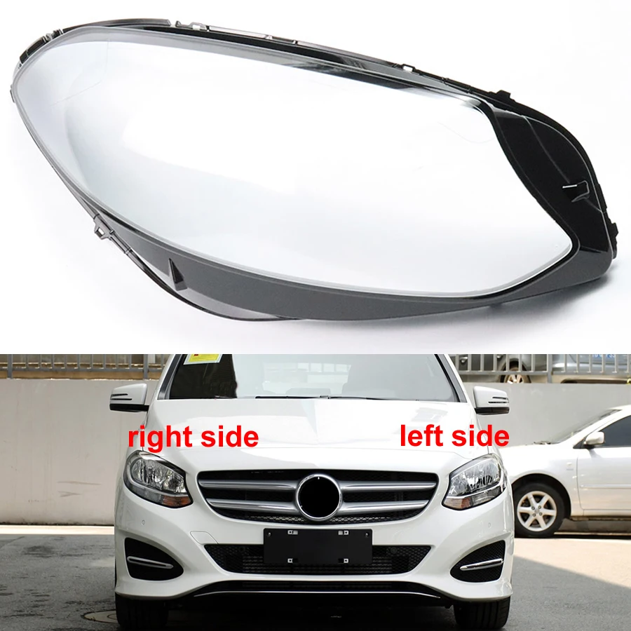 

For Benz B-Class W246 2016 2017 2018 2019 Headlight Cover Transparent Lamp Shade Headlamp Shell Lens Replace Original Lampshade