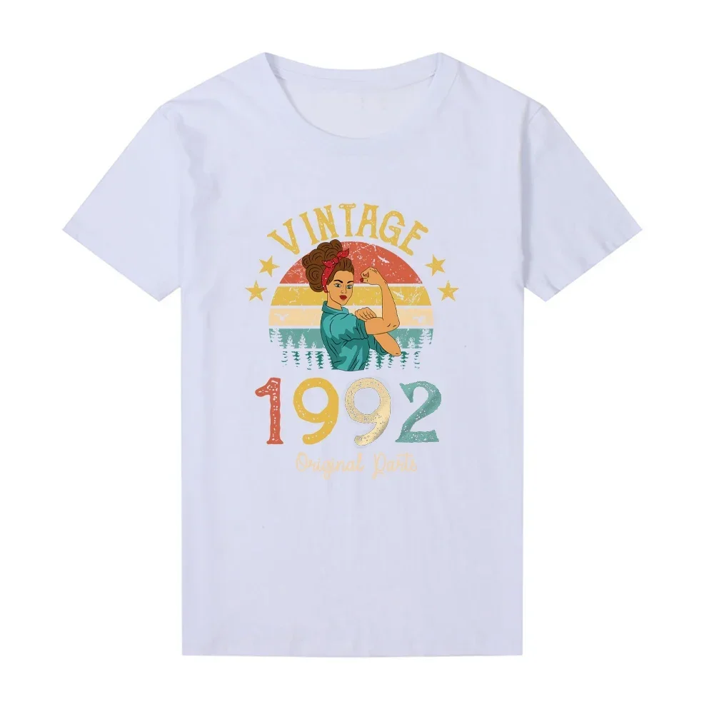 Vintage 1992 Original Parts T-Shirt Rosie Women 32 Old 32st Birthday Gift Idea Girls Mom Wife Daughter Clothing Retro 2024 Tee