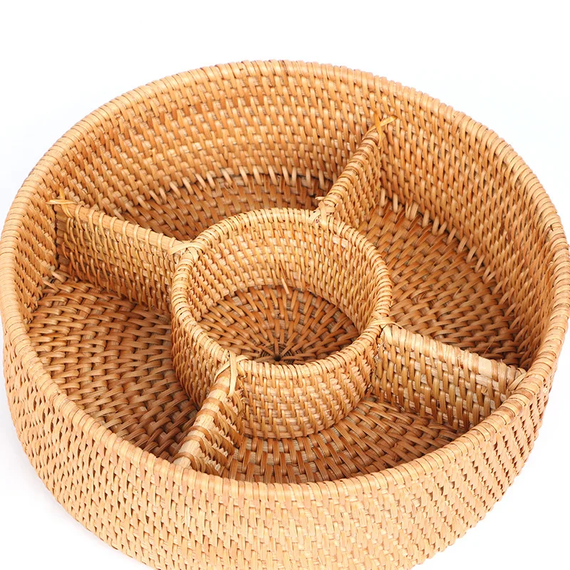 Imagem -06 - Caixa de Armazenamento Rattan com Tampa Cesta Handwoven para Doces e Lanches Estojo de Armazenamento Caixa Natural Rattan Grelha