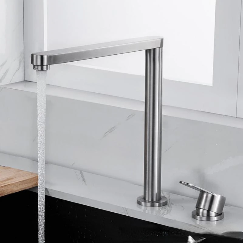 Stainless steel lifting faucet Hidden and invisible kitchen 360° Swivel Sprayer Single Handle Mixer Tap