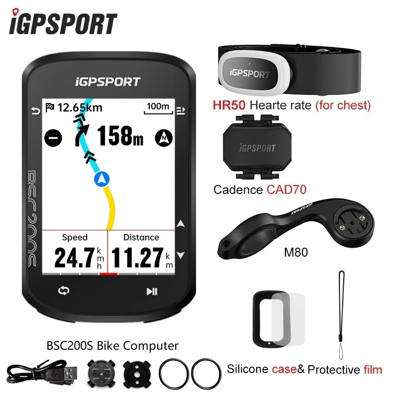 iGPSPORT BSC200S Kleurenscherm GPS Fietscomputer Routen Navigatie Draadloze Fiets Snelheidsmeter Fiets Kilometerteller