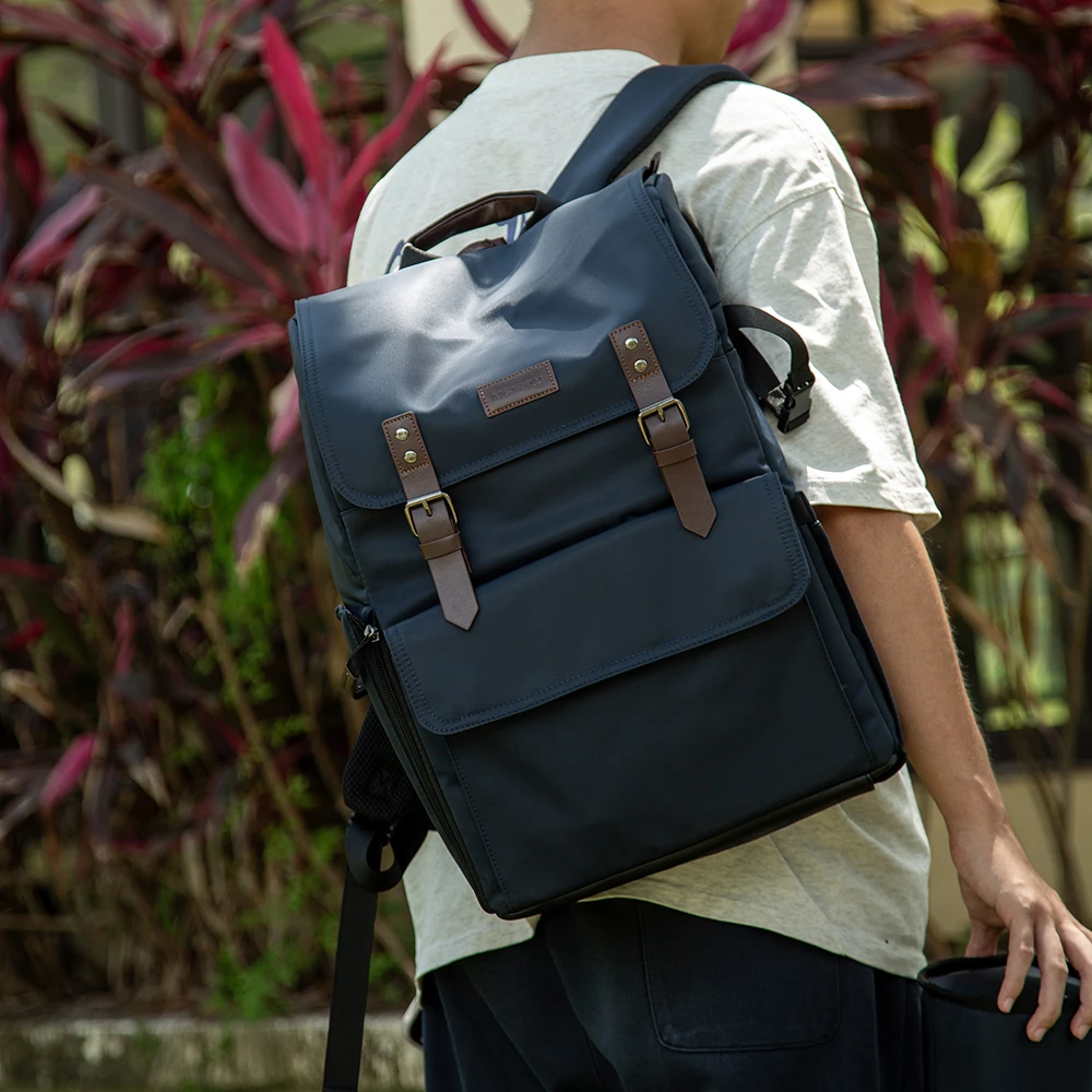 Изготовленный на заказ профессиональный рюкзак для зеркальной камеры с водонепроницаемой тележкой из нейлонового материала для фотооборудования и сумок для объективов