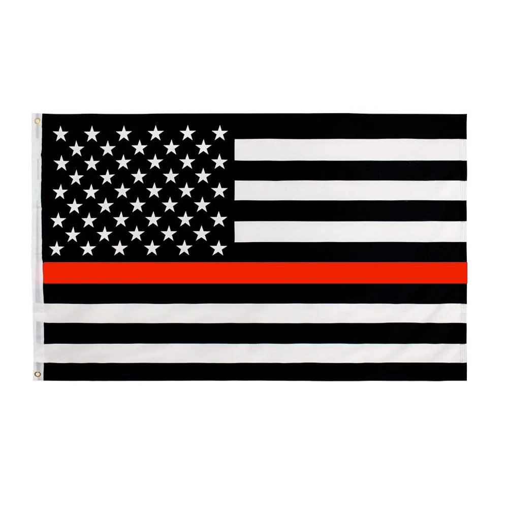 Wave USA the Thin Red Line USA American Flag Police 3x5 Feet Law Enforcement Stars stripe