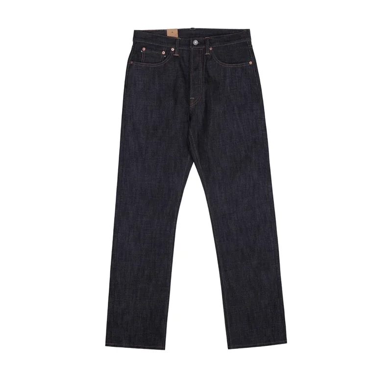 جينز رجالي BOB DONG N3031 بتصميم الجيب الخلفي بوزن 15 أونصة من قماش الدنيم غير المطلي بأرجل مستقيمة
