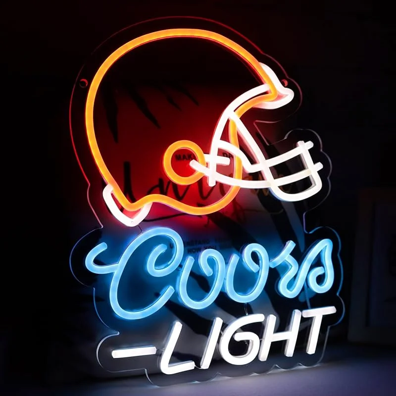 Rugby Helmet Good Light Neon Signs Wall Decor Football Neon Lights Bedroom LED Signs for Man Cave Bar Pub Birthday Party Gift