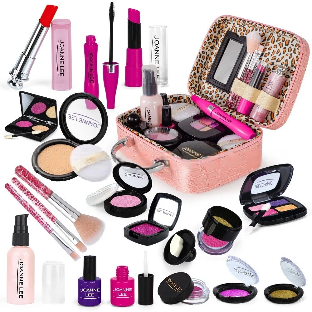 Children Makeup Set Simulation Cosmetics Pretend Playing Box Princess Make Up Girl Toy Play Set Safety Nontoxic Kit Toy Kid