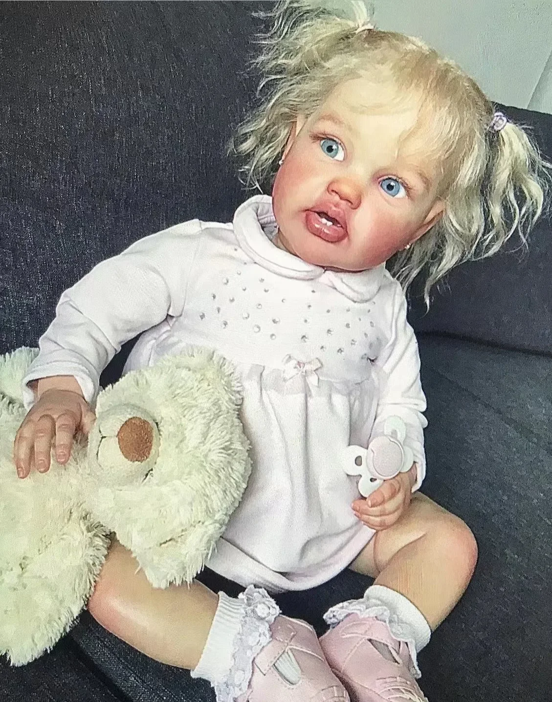 DLSカスタム限定版60cmリボーンドール「ロッティ」巨大な女の子完成品人形、手植えヘア付き、クリスマスプレゼント