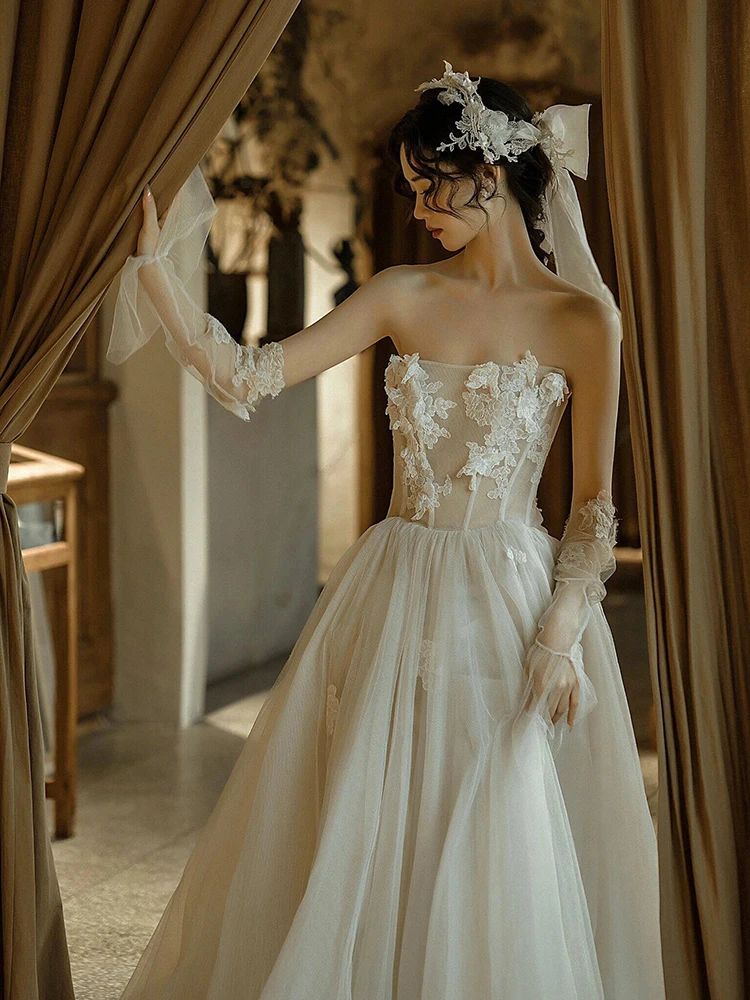 

Ele Bridal Gown 2026 New Sle Korean Sle Wedding Dr with Strap Lightweight Travel Photoaphy Dr for ort Women