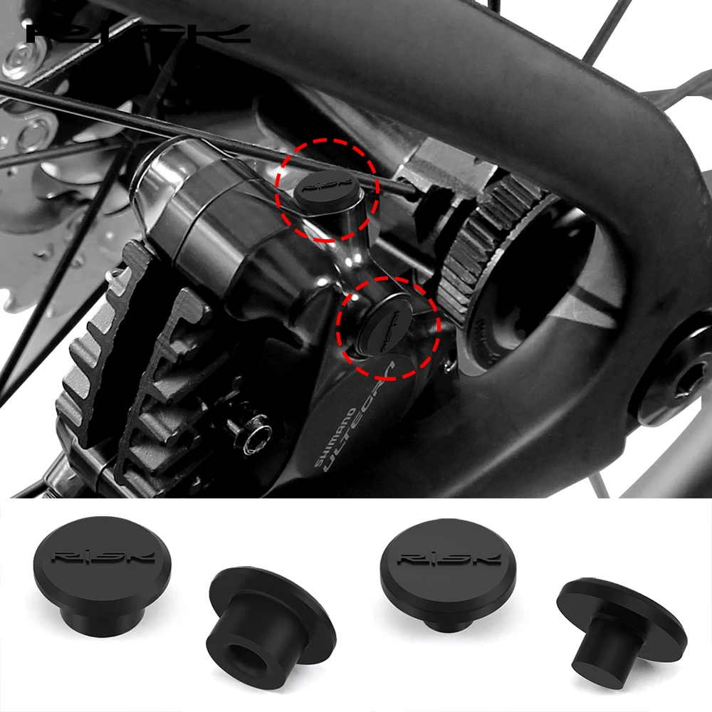 

RISK Bicycle Oil Disc Bleed Nipple Cover Road Bike Disc Brake Oil Injection Nozzle Screw Dust-proof Plug for R7170/R8170/R9270