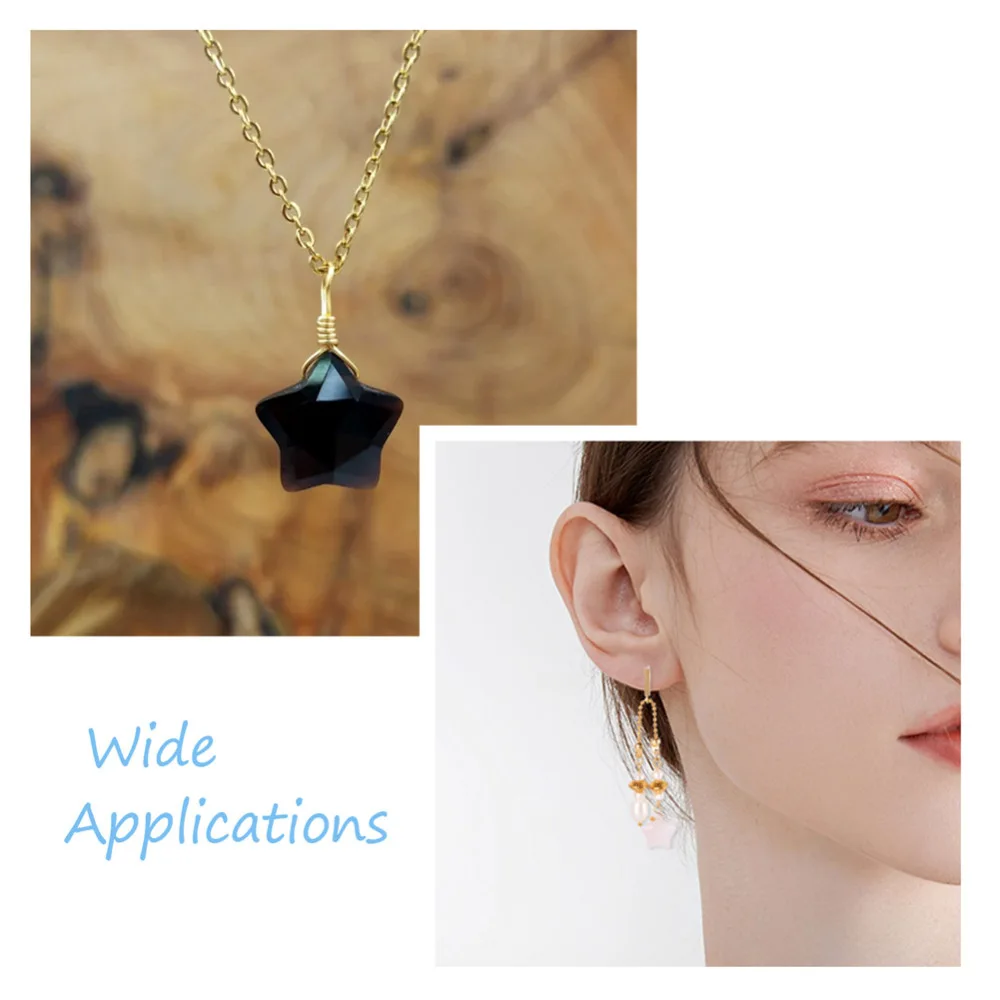 20pcs Star Shape Natural Turquoises Lapis Lazulis Labradorites Amethysts Stone Beads for Necklace Earrings Jewelry Making