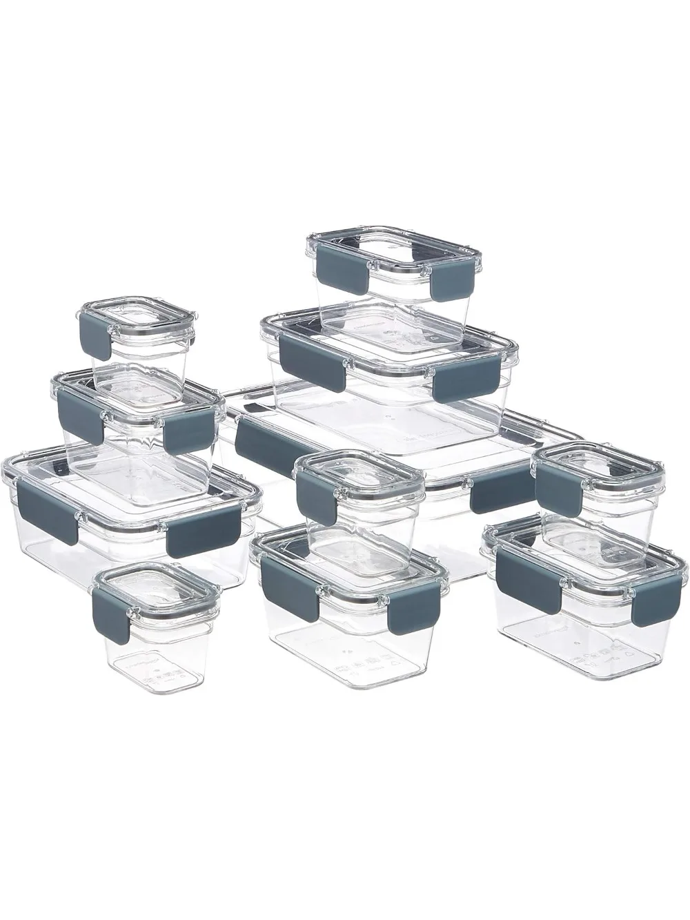 

Tritan Food Storage Containers – 11 Airtight Locking Sets, Clear & Durable