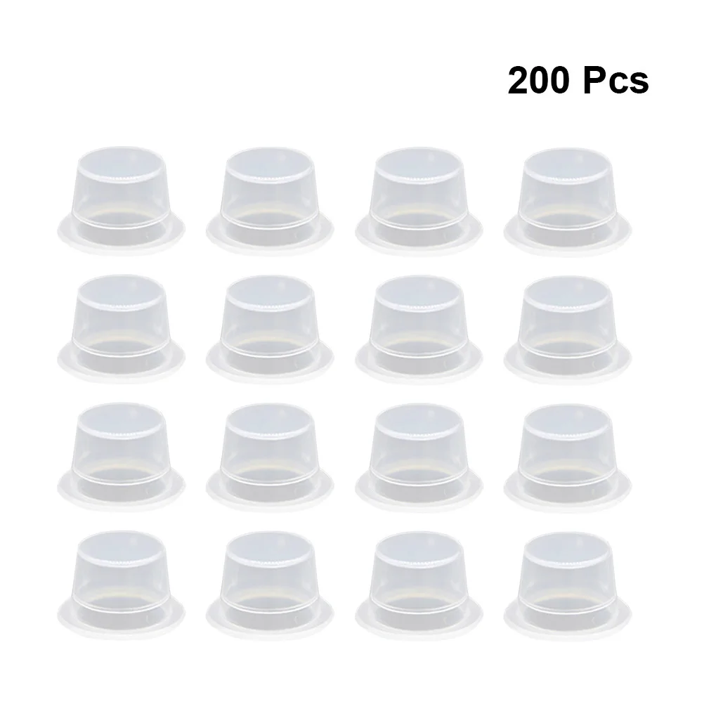 

200pcs Pigment Cups Tattoo Ink Cups Medium Plastic Disposable Caps Durable Easy Clean Reusable For Artists Professional Supplies