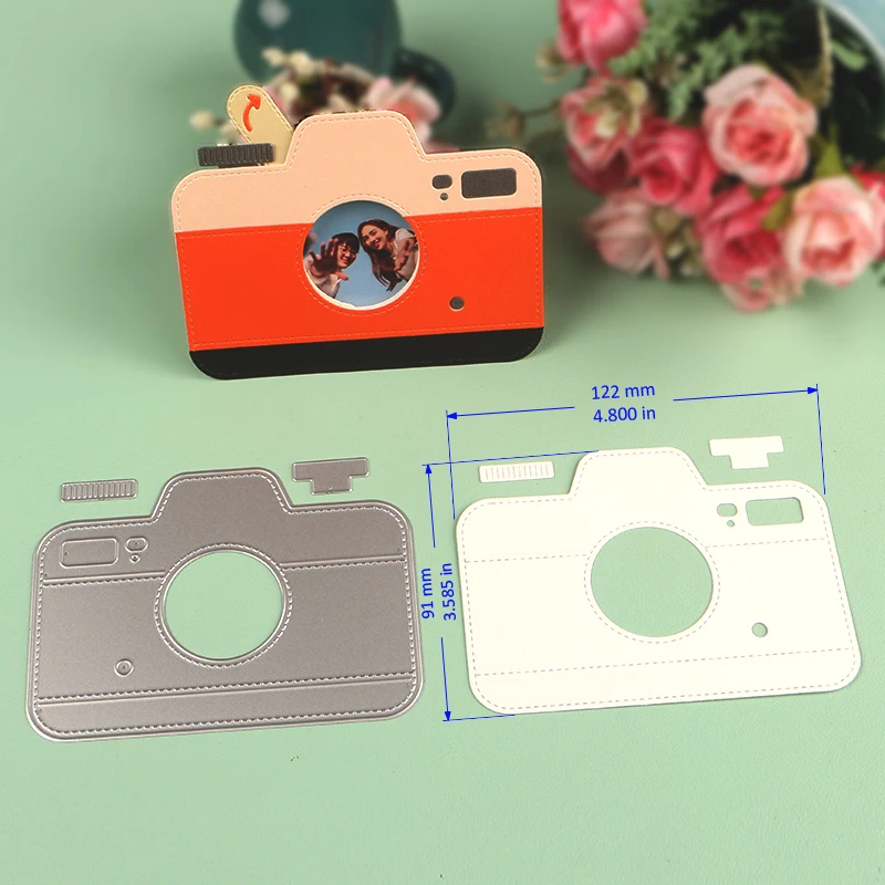 DUOFEN METAL CUTTING DIES mechanical camera iris greeting birthday wedding 2024 to you stencil DIY Scrapbook Paper Album