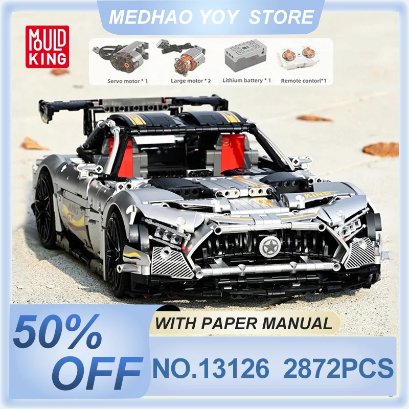 

Mould King 13126 MOC APP RC AMGED GT R 1:8 Super Sport Car C63 Technicial Building Blocks Bricks Toys For Kids Christmas Gifts