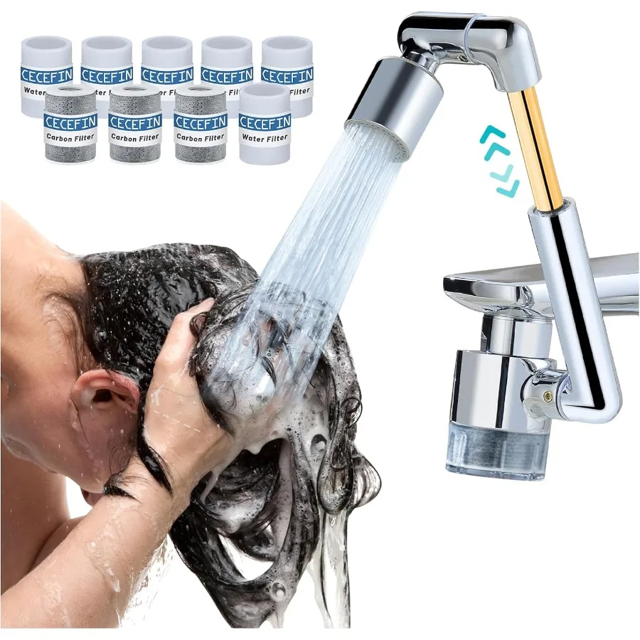 

1440 Sink Water Filter Faucet Extender 3.0 Telescopic Carbon Purifier Reduces 99 Chlorine with NSF Certified Filtration for Bat