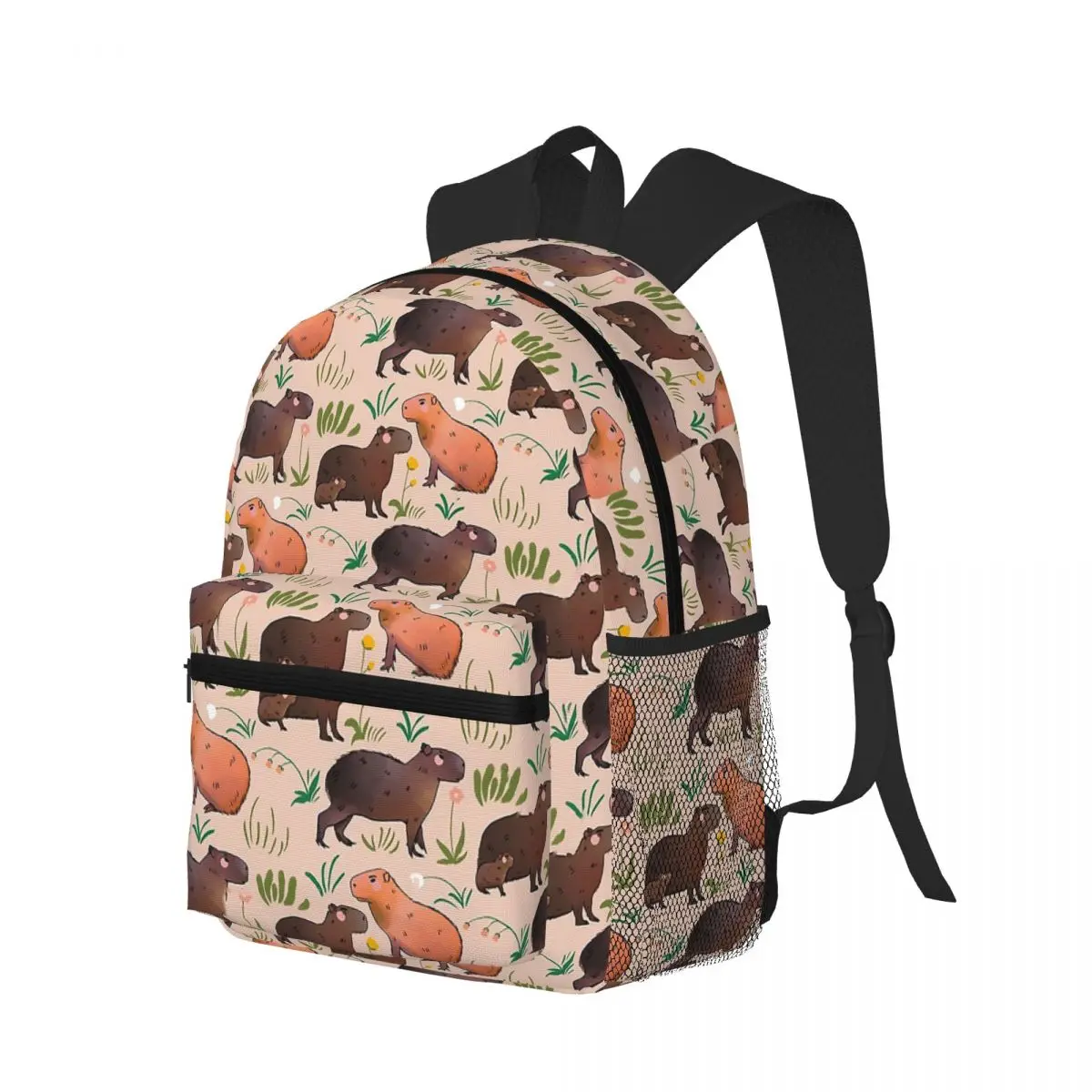 

Capybara - милый зеленый и коричневый студенческий рюкзак с животными, школьная сумка, походный дорожный рюкзак для мужчин и женщин, сумки на плечо