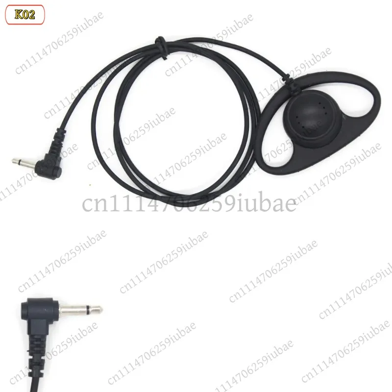 3.5mm D-Shape Listen-Only Earpiece Noise Cancelling Compatible with Two-Way Radio Speaker Mic