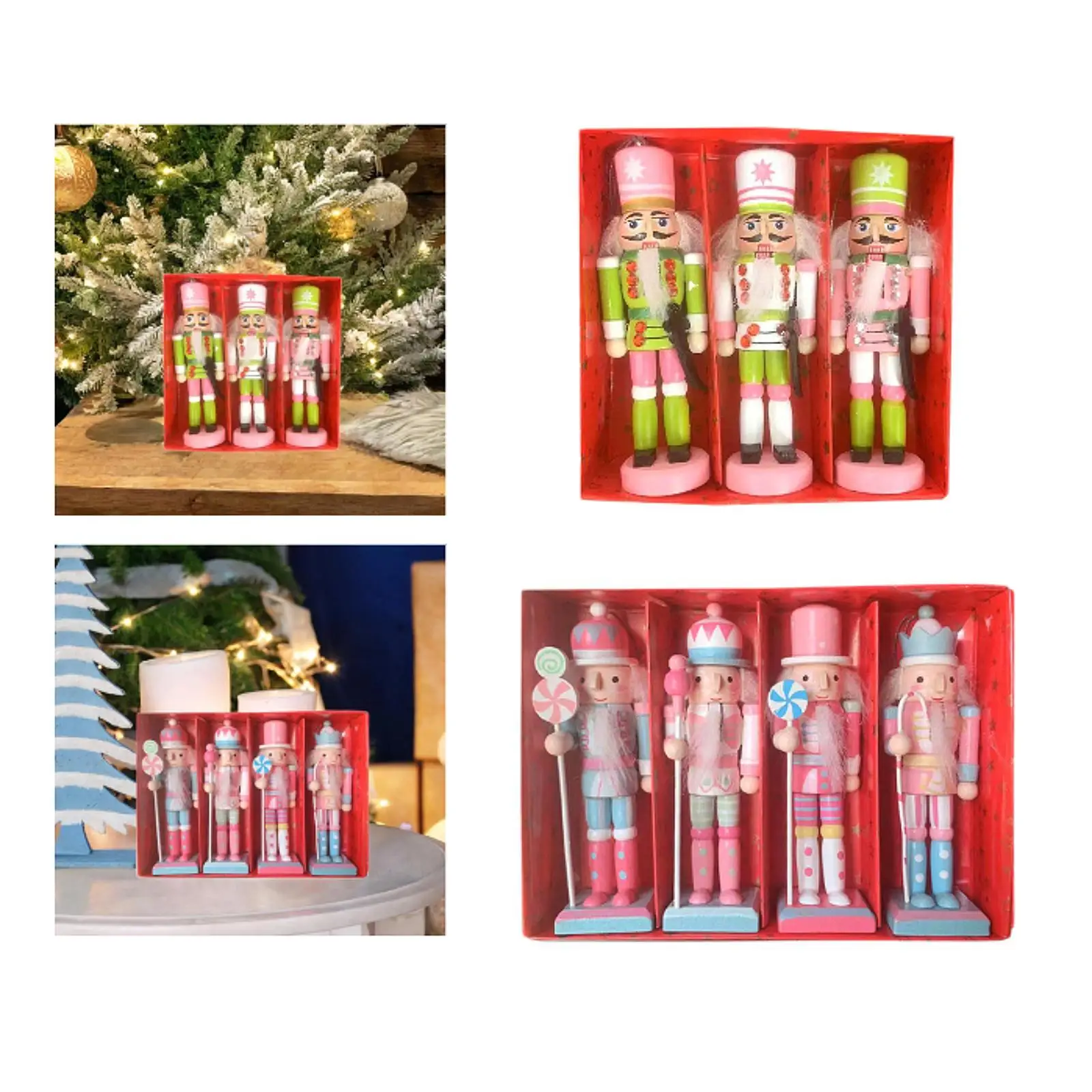 

Christmas Decor Nutcracker Figurine Tabletop Decoration Photo Prop Statue