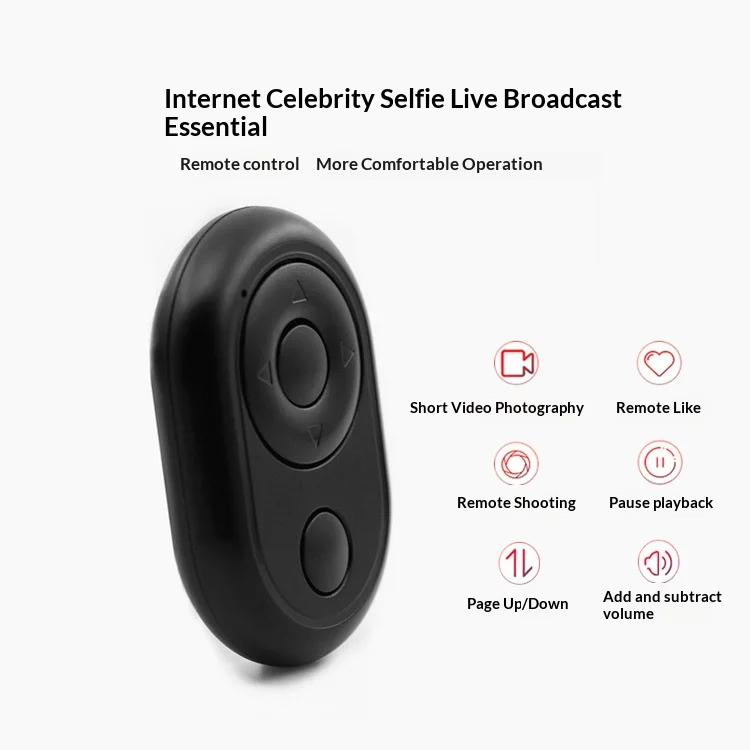 Bluetooth Remote for iPhone Xiaomi IOS Android Phone Universal Remote Control Selfie Stick Bluetooth Camera Controller view 3