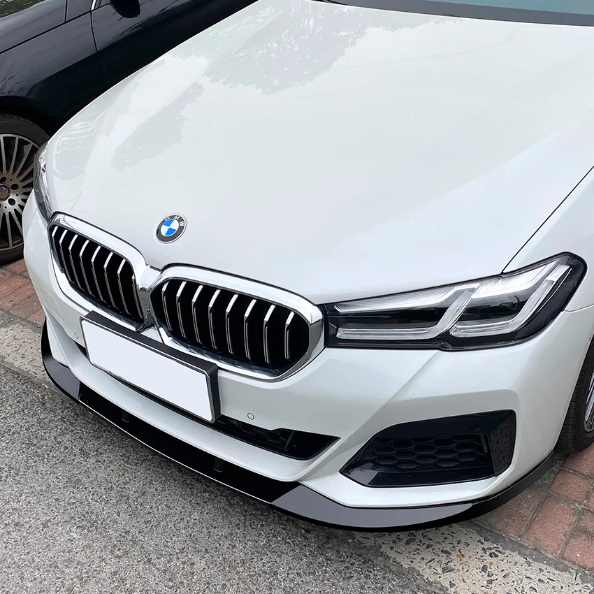 

For BMW 5 Series G30 Facelift M Sport 525i 530i 2021+ Accessories Front Lip Spoiler Splitter Upgrade Kit
