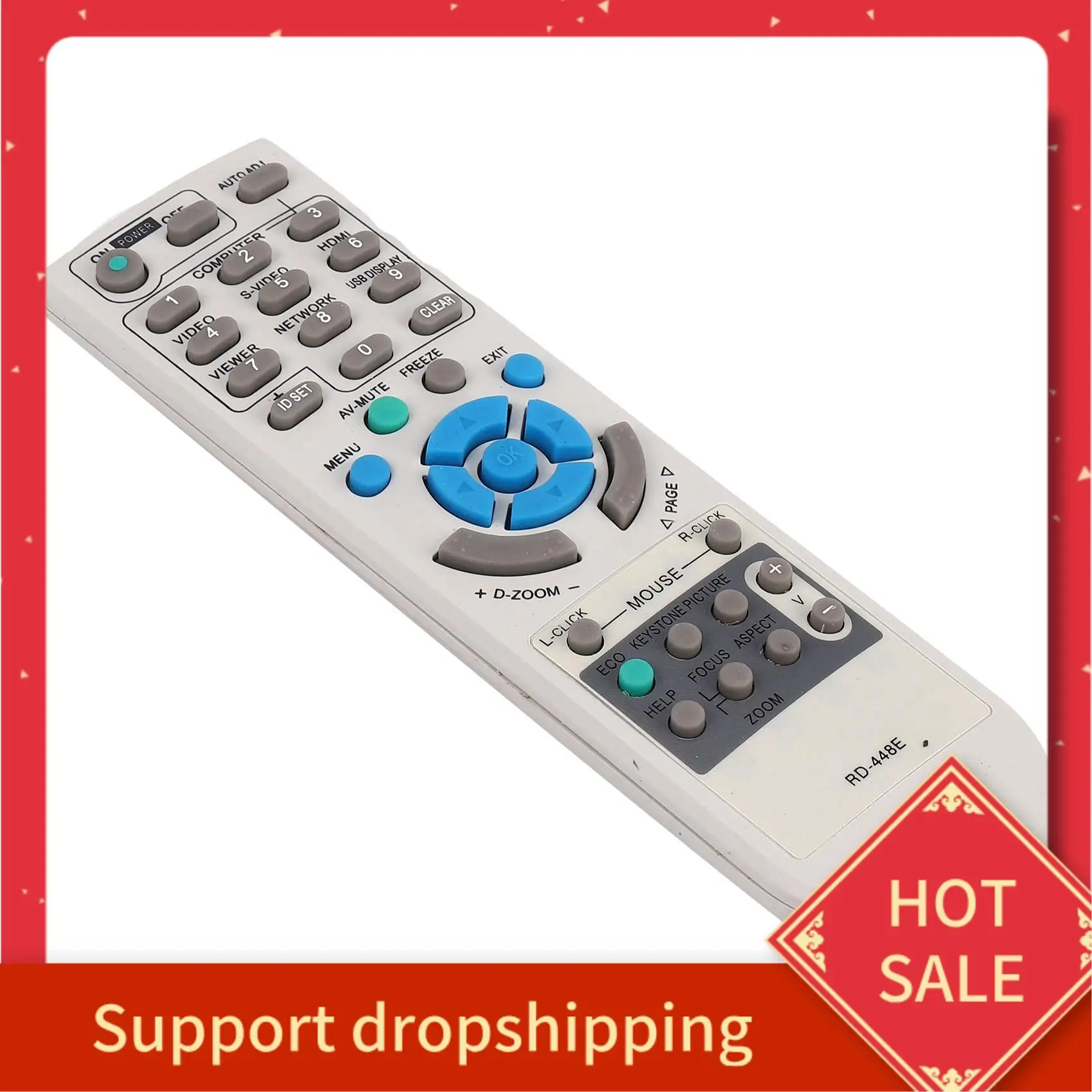 B44C Rd-448E Telecomando per proiettore per proiettore Nec V260X+V300X+V260 Rd-448E Rd-443E Lt180+Lt280 Lt380 M230 Rd-450C M260xc