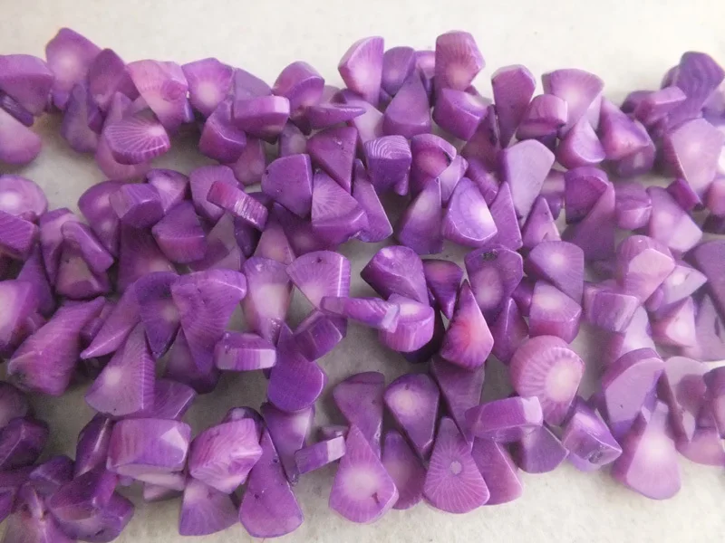 1strands/lot loose coral beads Purple Petal Beads 16''