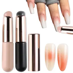 Reusable Nail Art Brushes for Apply Gel Polish Silicone Nail Pen Ombre Nail Brush Applicator Sticks Portable Nail Gradient DIY