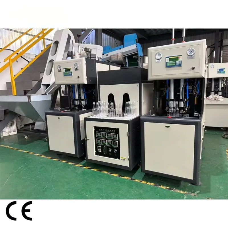 CE Approved 2L 4 Cavity Semi Automatic PET Plastic Bottle Blowing Machine High Efficiency for Spring Mineral Soda Bearing Motor