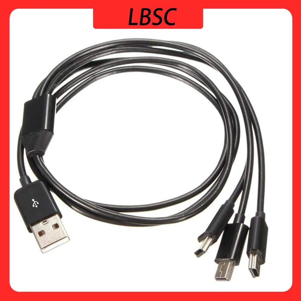 USB2.0ชนิดตัวผู้เป็น3มินิ USB B ตัวผู้ชาร์จข้อมูล5ขาสายต่อชาร์จพลังงานซิงค์480Mbp ที่แยกสายไฟพลังงานสำหรับโทรศัพท์ความเร็วสูง