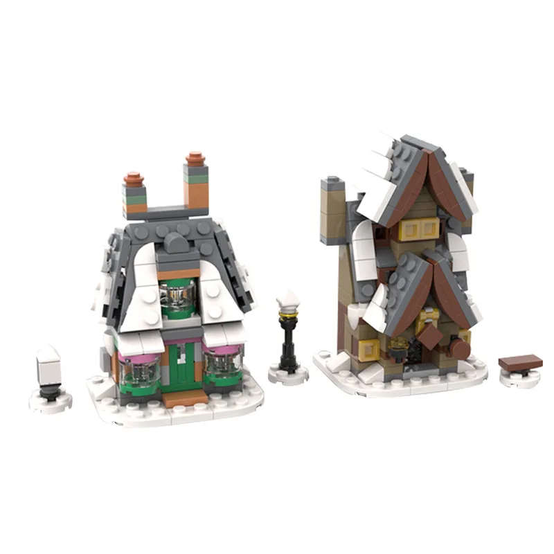 MOC-113716 Building Blocks Magic Movie House Building Model Small particle Street View building blocks Set Gift