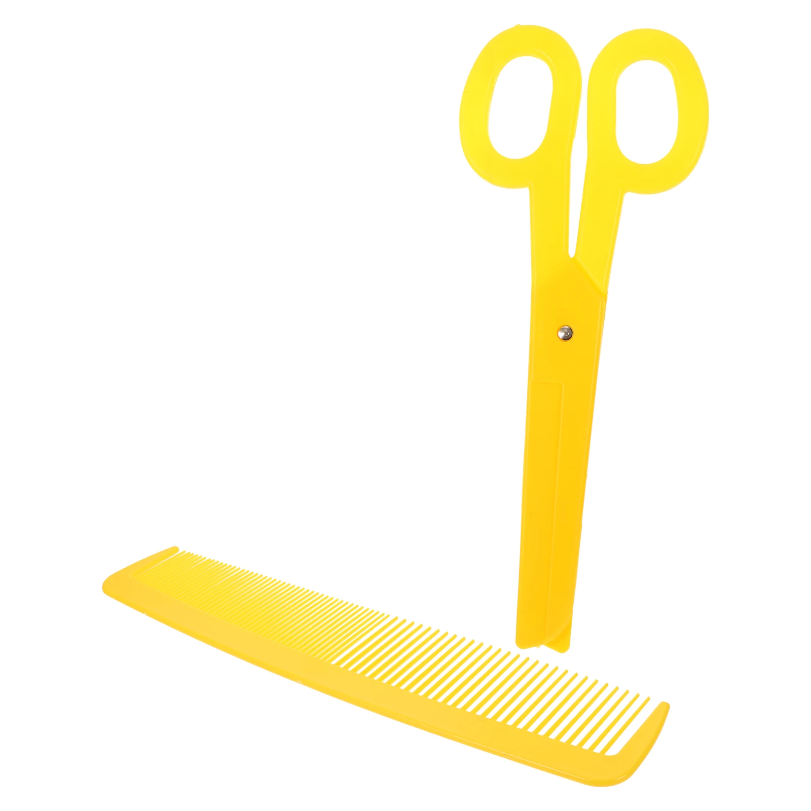 

2pcs Giant Clown Scissors Comb Unique Humor Stage Circus Costume Props Oversized Lightweight Plastic Halloween Party Cosplay