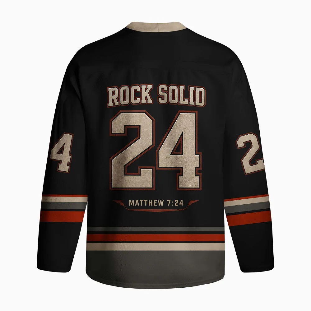 Men's New Oversized Environmentally Friendly Full Printed Long Sleeved Shirt, God Bless You, Ice Hockey Printed Jersey