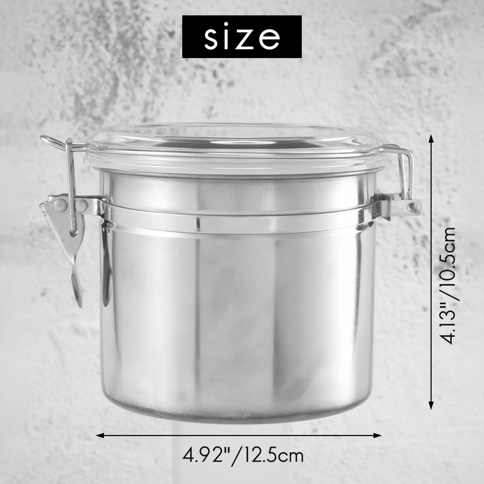 

ABJT-Airtight Canisters Sets For The Kitchen Stainless Steel - Beautiful For Kitchen Counter, Small 32Oz, Food Storage Container