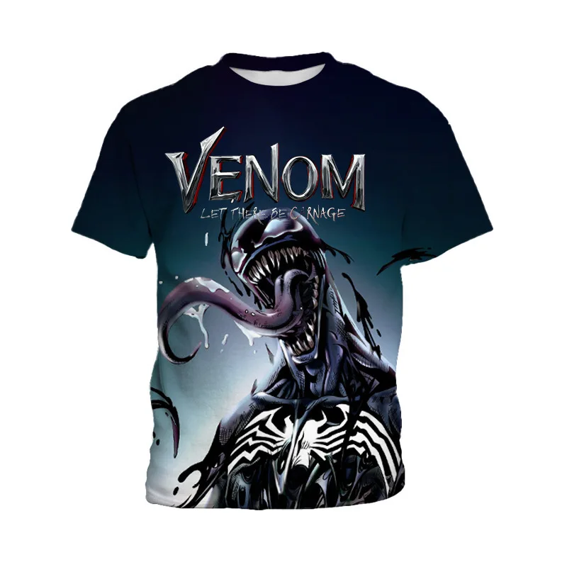 

New Men'S Short Sleeved Movie Peripheral Toy Series 3d Printed Venom T-Shirt Casual Fashion Pullover T-Shirt Gift Iron Man