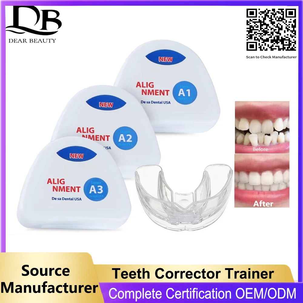 Teeth Corrector Trainer Dental Orthodontic Braces Set 3 Stages Silicone Alignment Retainer Bruxism Mouth Guard Kids Straightener