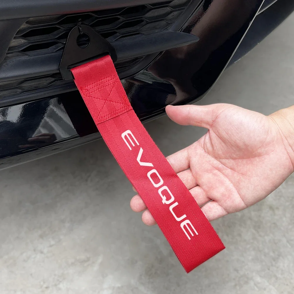 Car Trailer Tow Rope Strip Decor Accessories For Land Rover Evoque Freelander Defender Velar SUPERCHARGED Autobiography SVR