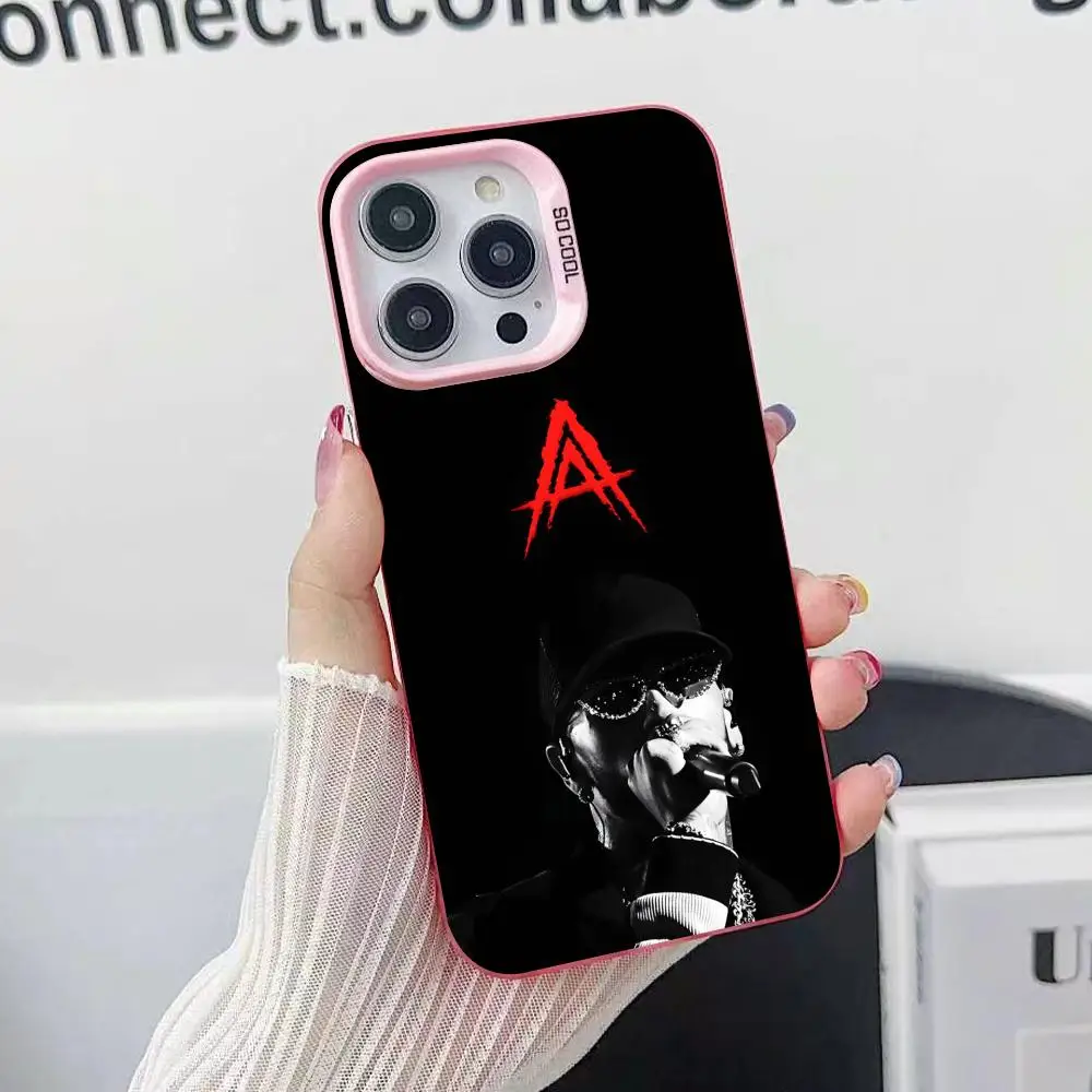 Anuel AAAA Pink Translucent Mobile Phone Case for iPhone 17 16 15 14 13 12 11 X XR XS Air Pro Max Plus Colorful Cover